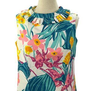 Vintage Shift Dress Park East By Swirl Floral Summer Mod Bright Bold SMALL 50s
